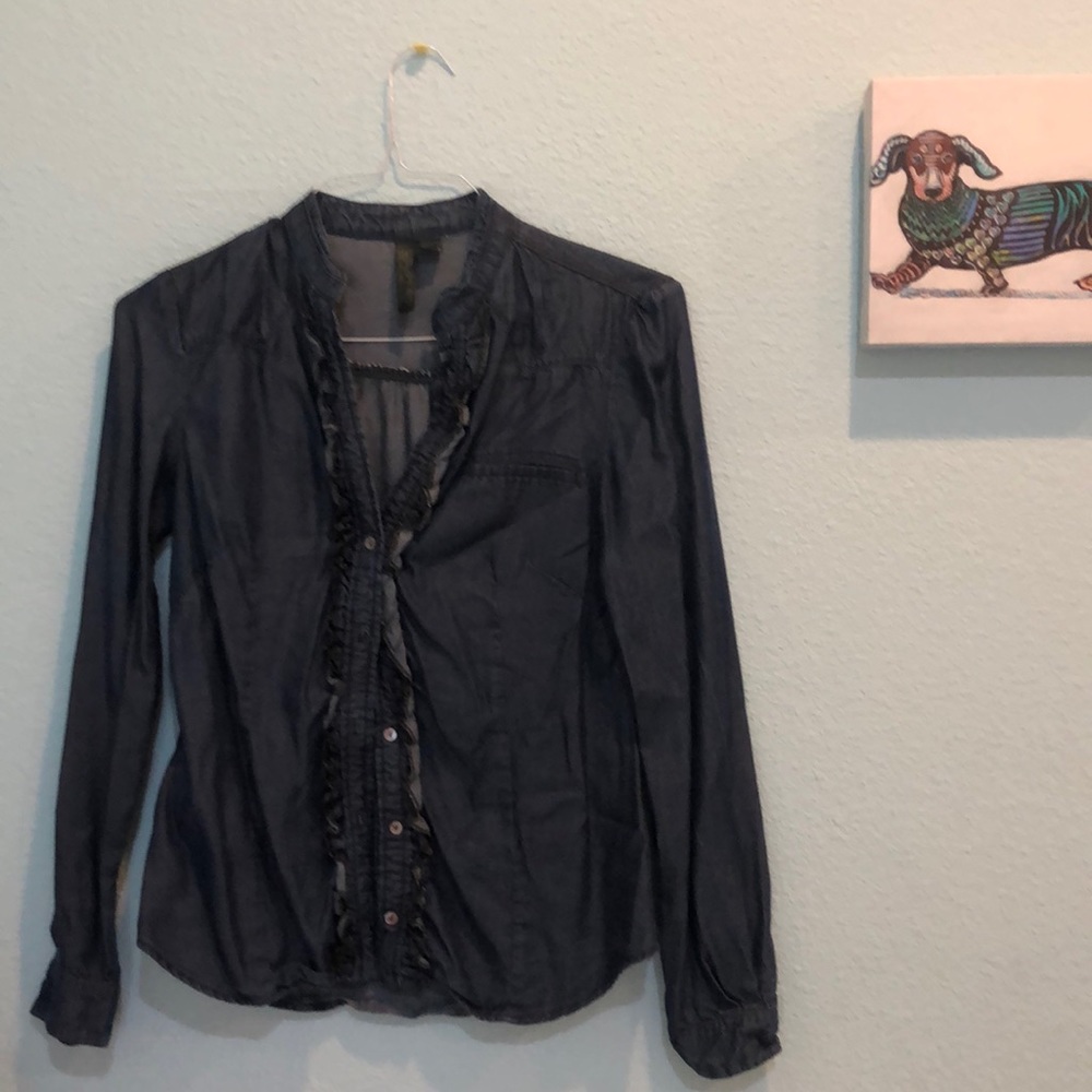 Blue button down shirt